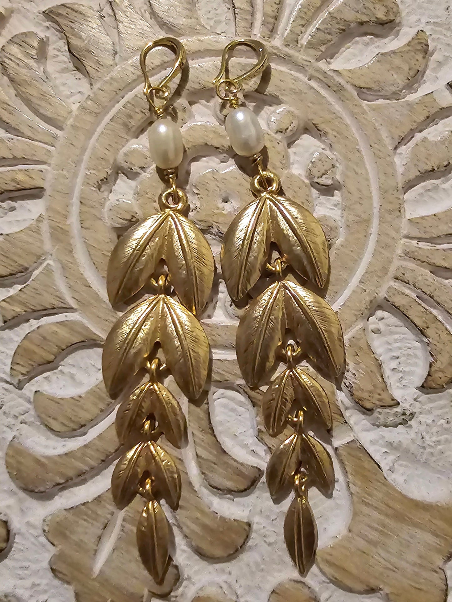 Vintage Leaf Drop Earrings