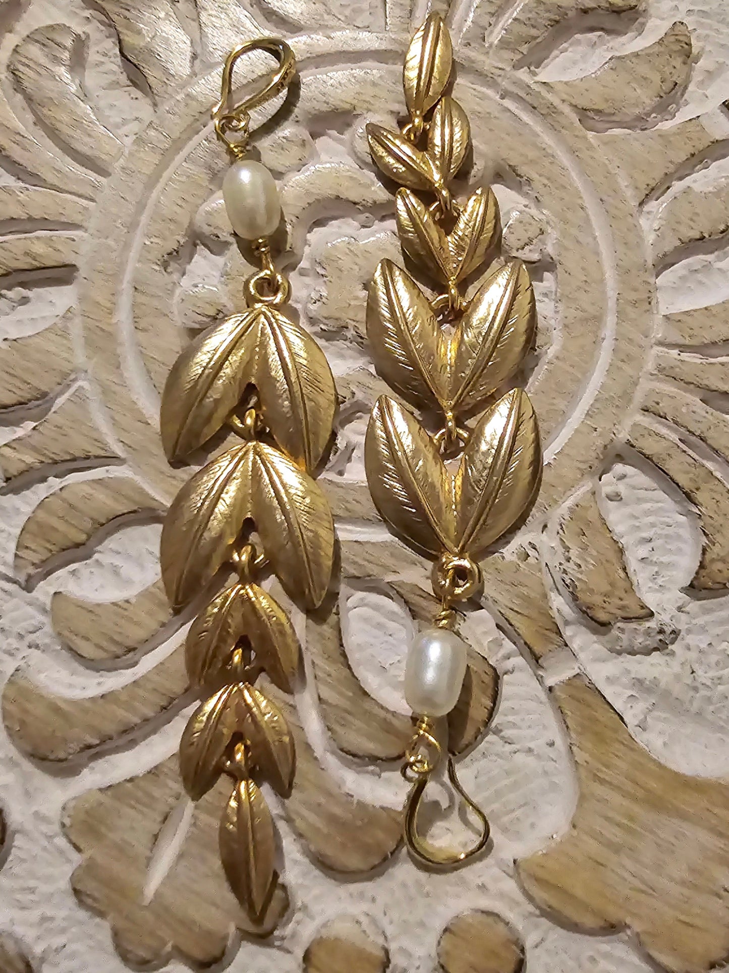 Vintage Leaf Drop Earrings