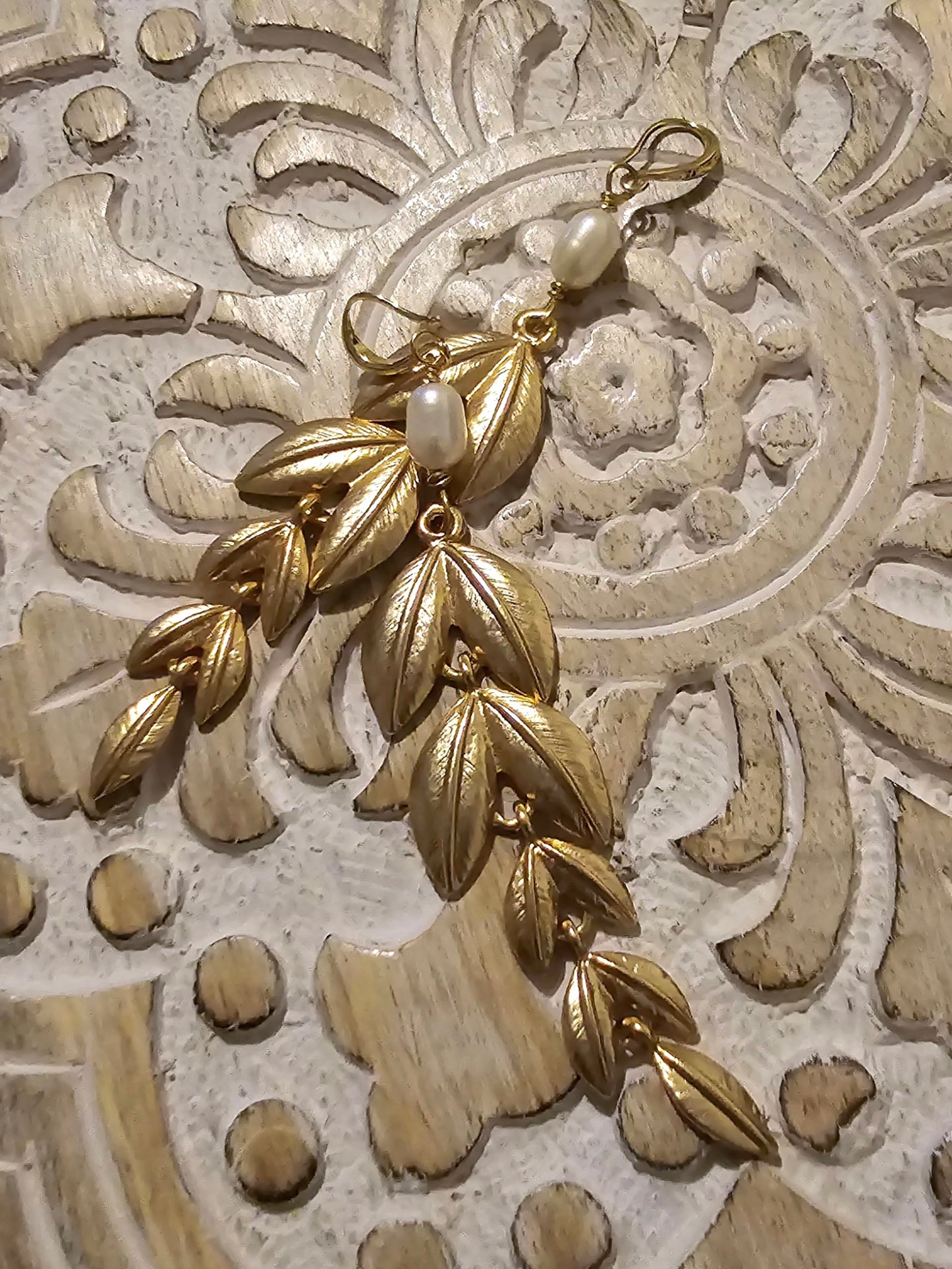 Vintage Leaf Drop Earrings
