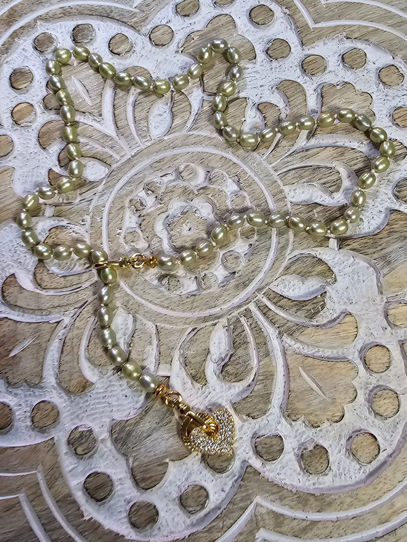 Sparkling Sweetheart Pearl Necklace