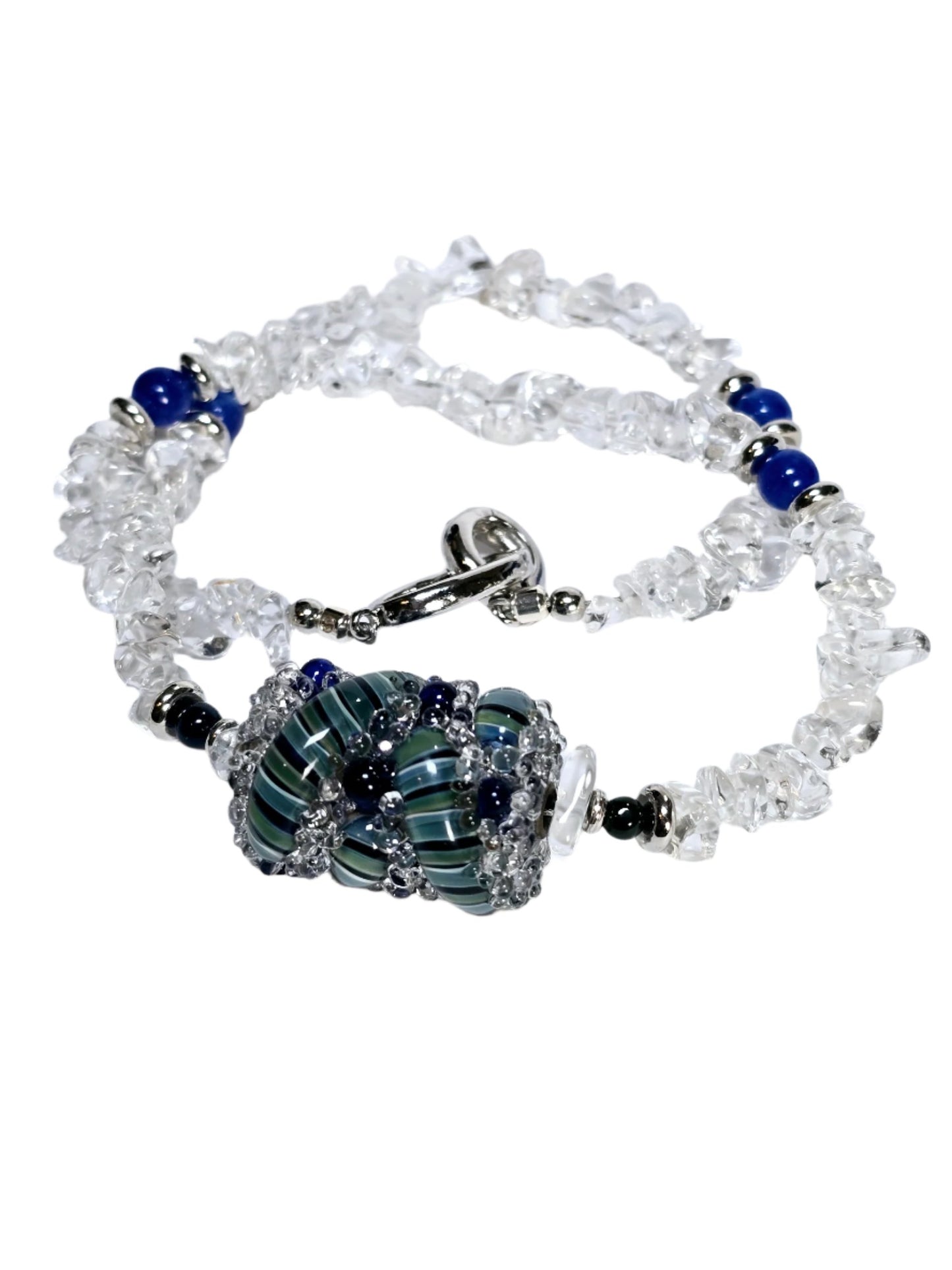 Clear Quartz & Blue Agate Necklace