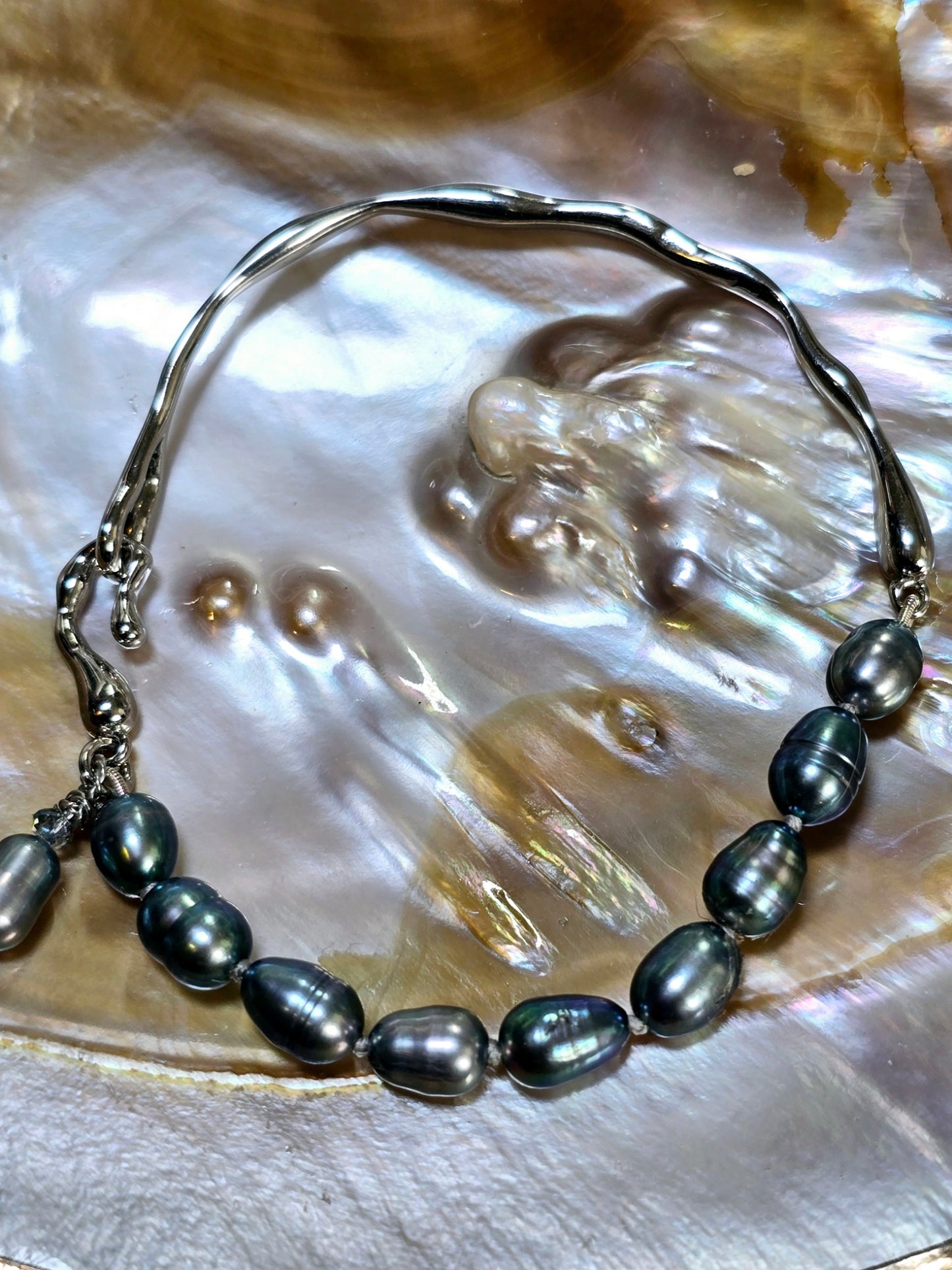 Cuff Gemstone & Pearl Bracelets