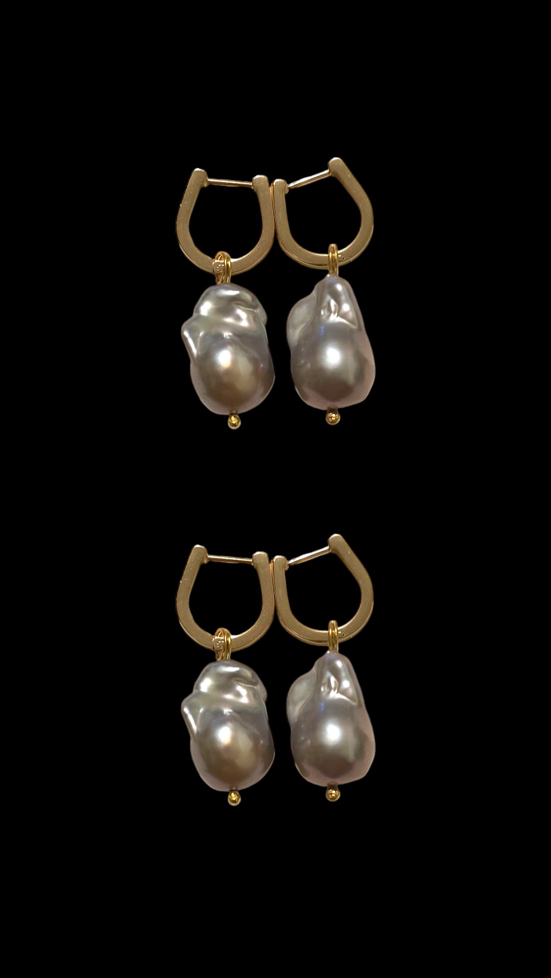 Huggie Pearl Earrings