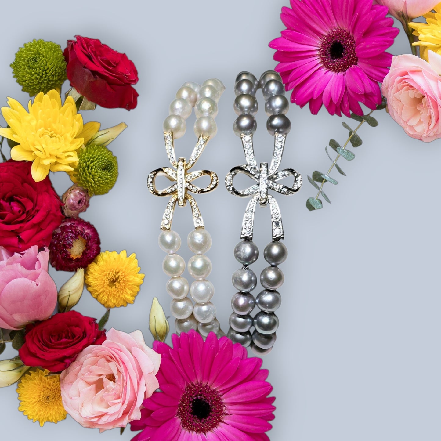 Handknotted Pearl Bowtie Clasp Bracelet