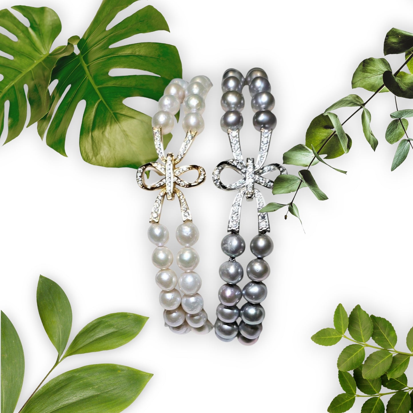 Handknotted Pearl Bowtie Clasp Bracelet