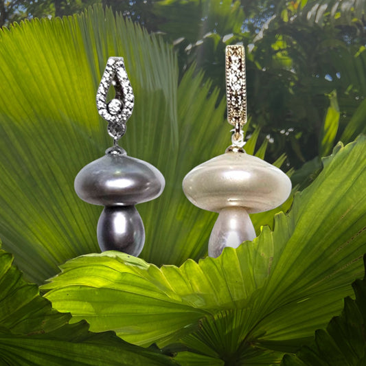 Handmade Pearl Mushroom Pendant