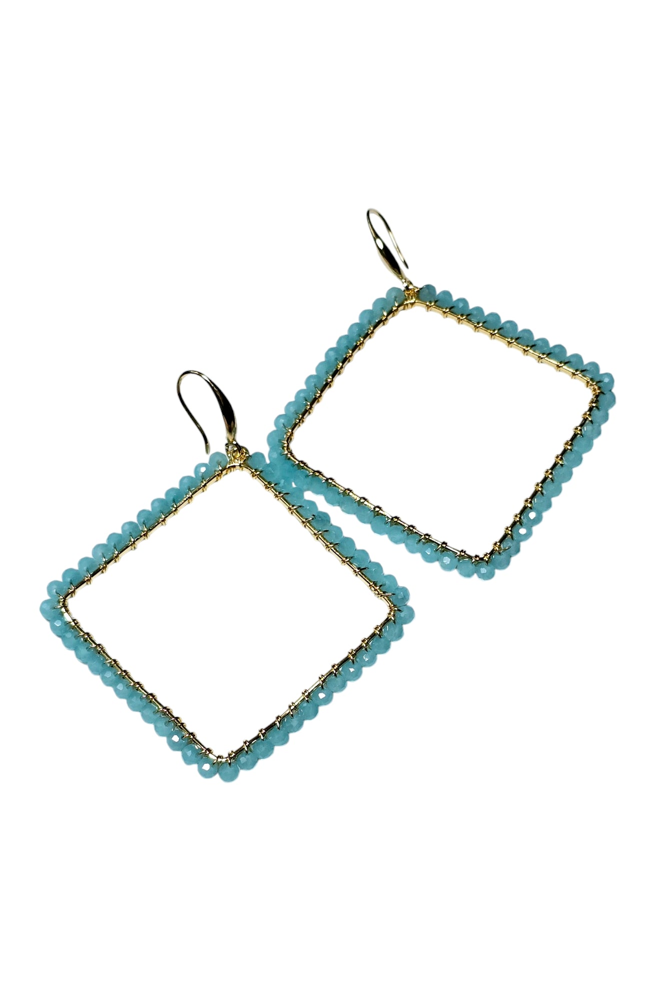 Triangle Chalcedony Earrings