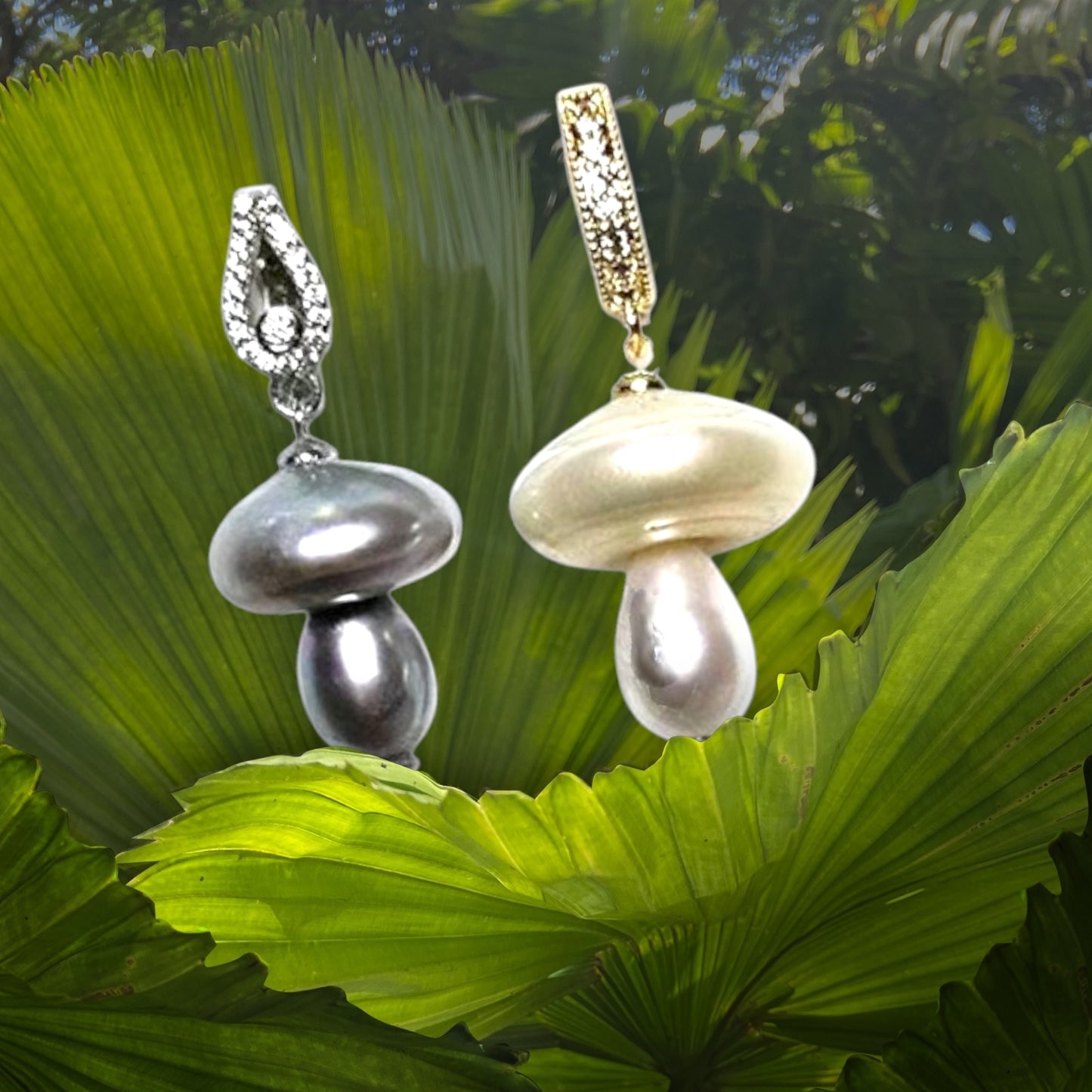 Handmade Pearl Mushroom Pendant