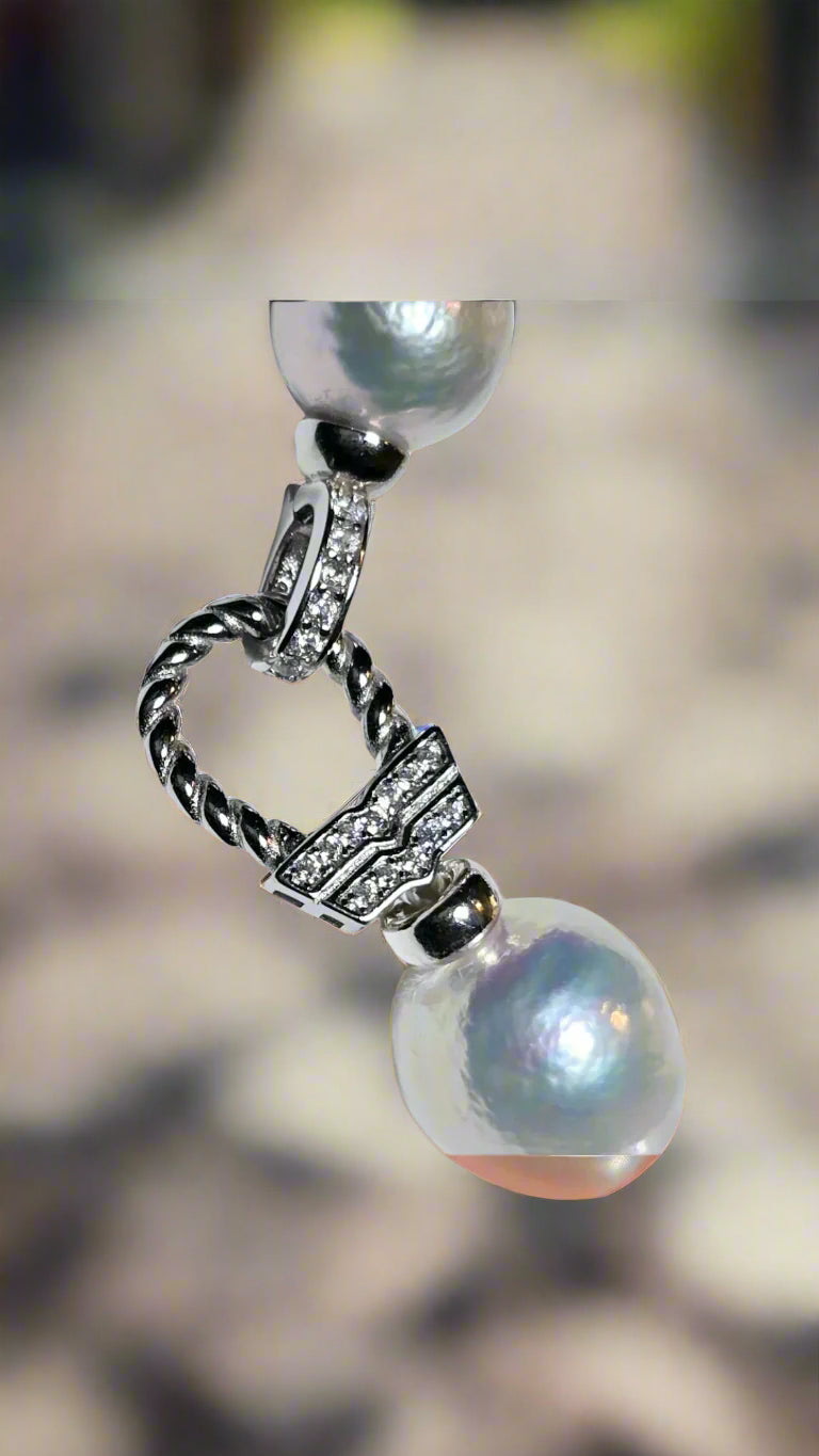 AAA Freshwater Pearl Heart Pendant Necklace