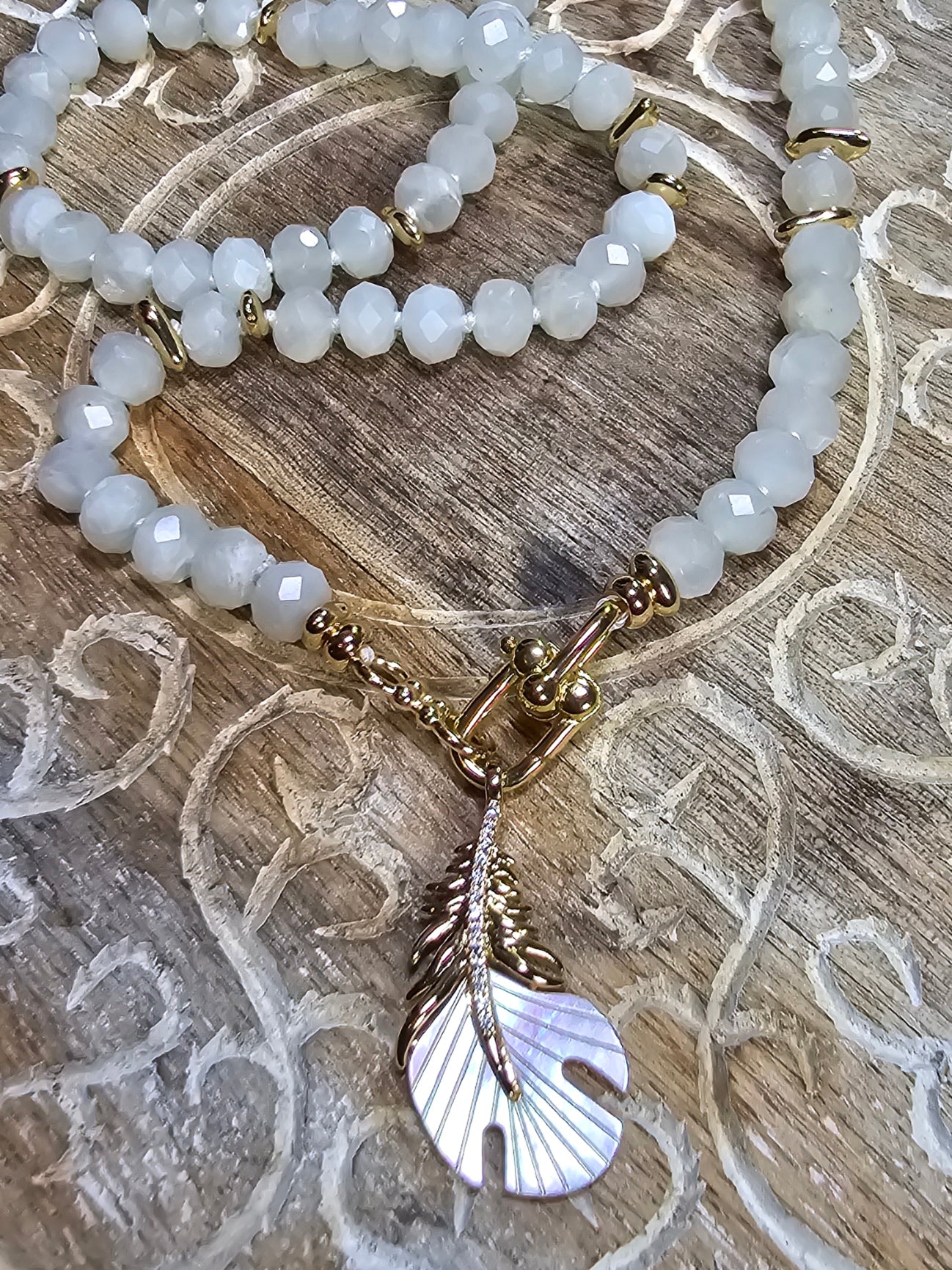 Faceted Moonstone Necklace
