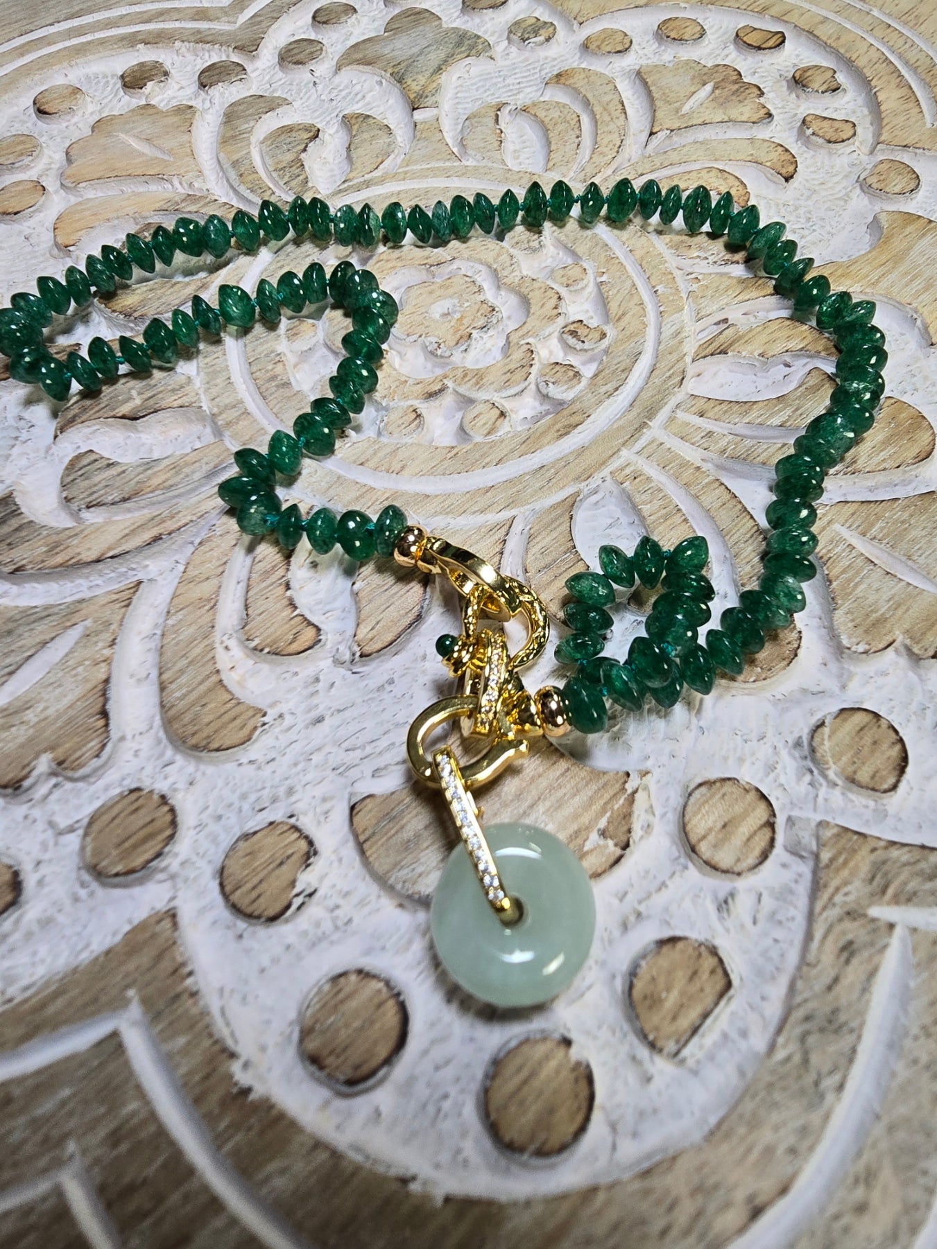 Enchanting Emerald & Jade Harmony Necklace