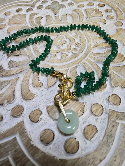 Enchanting Emerald & Jade Harmony Necklace