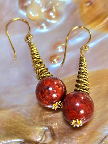 Spiral Drop Earrings