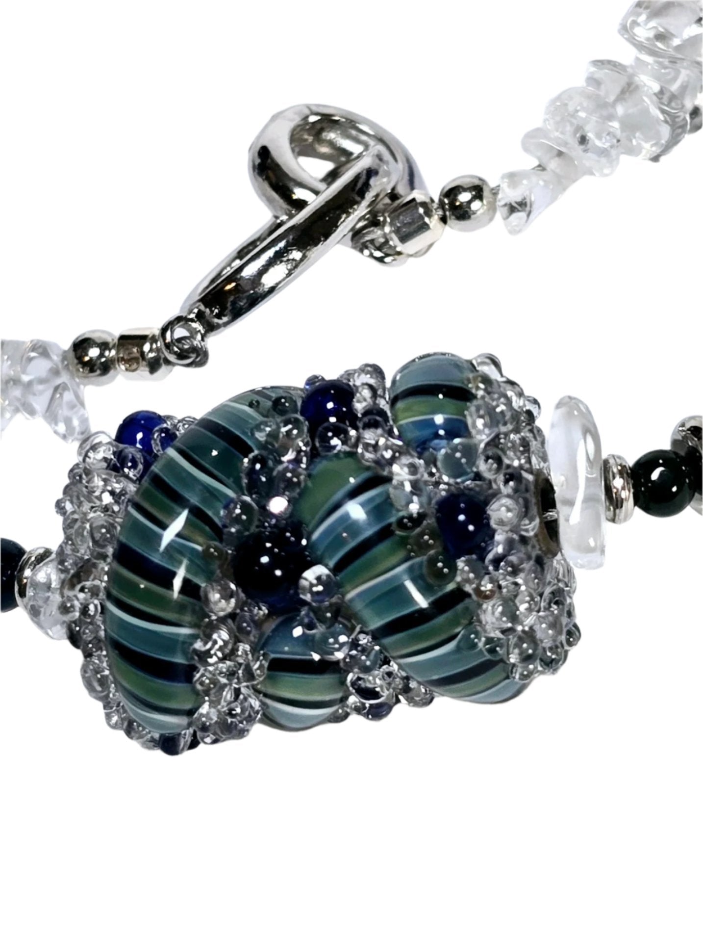 Clear Quartz & Blue Agate Necklace