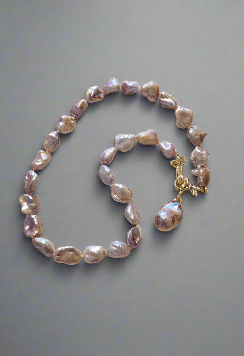 Nugget Necklace & Detachable Baroque Pendant