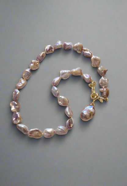Nugget Necklace & Detachable Baroque Pendant