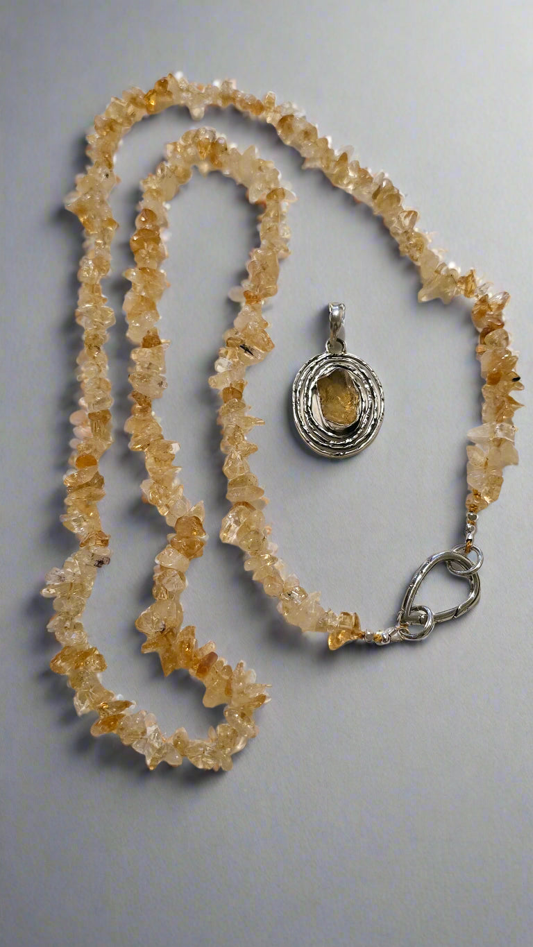 Citrine Necklace and Pendant