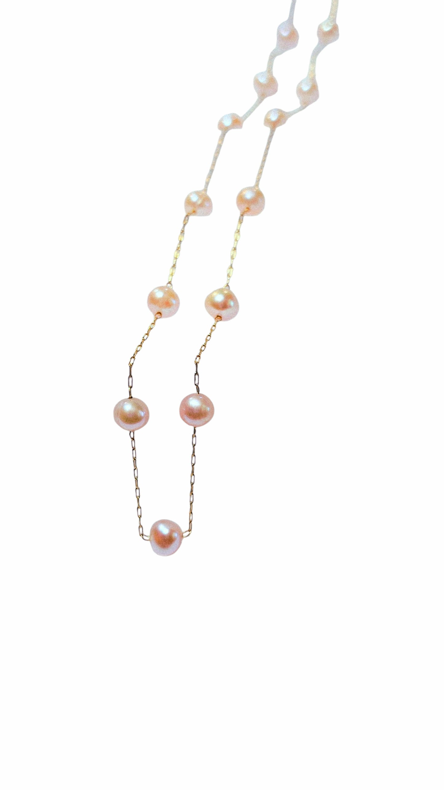 Blush Pink Pearl Necklace