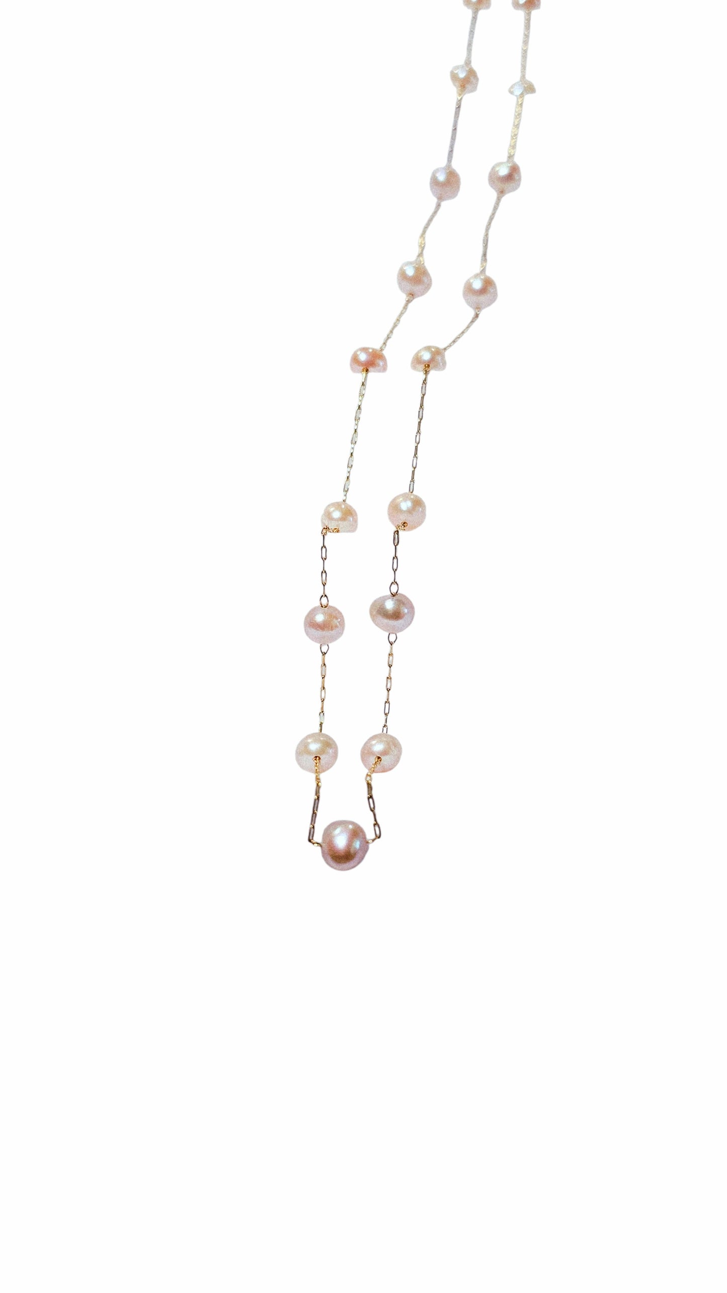 Blush Pink Pearl Necklace