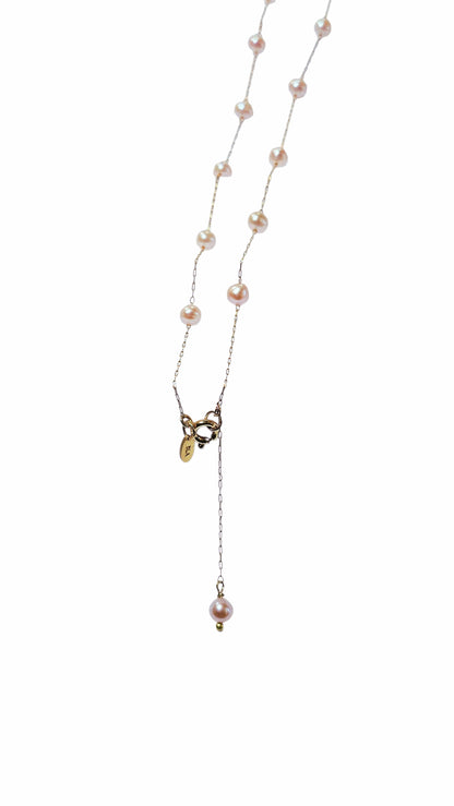 Blush Pink Pearl Necklace