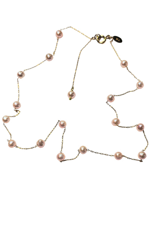 Blush Pink Pearl Necklace