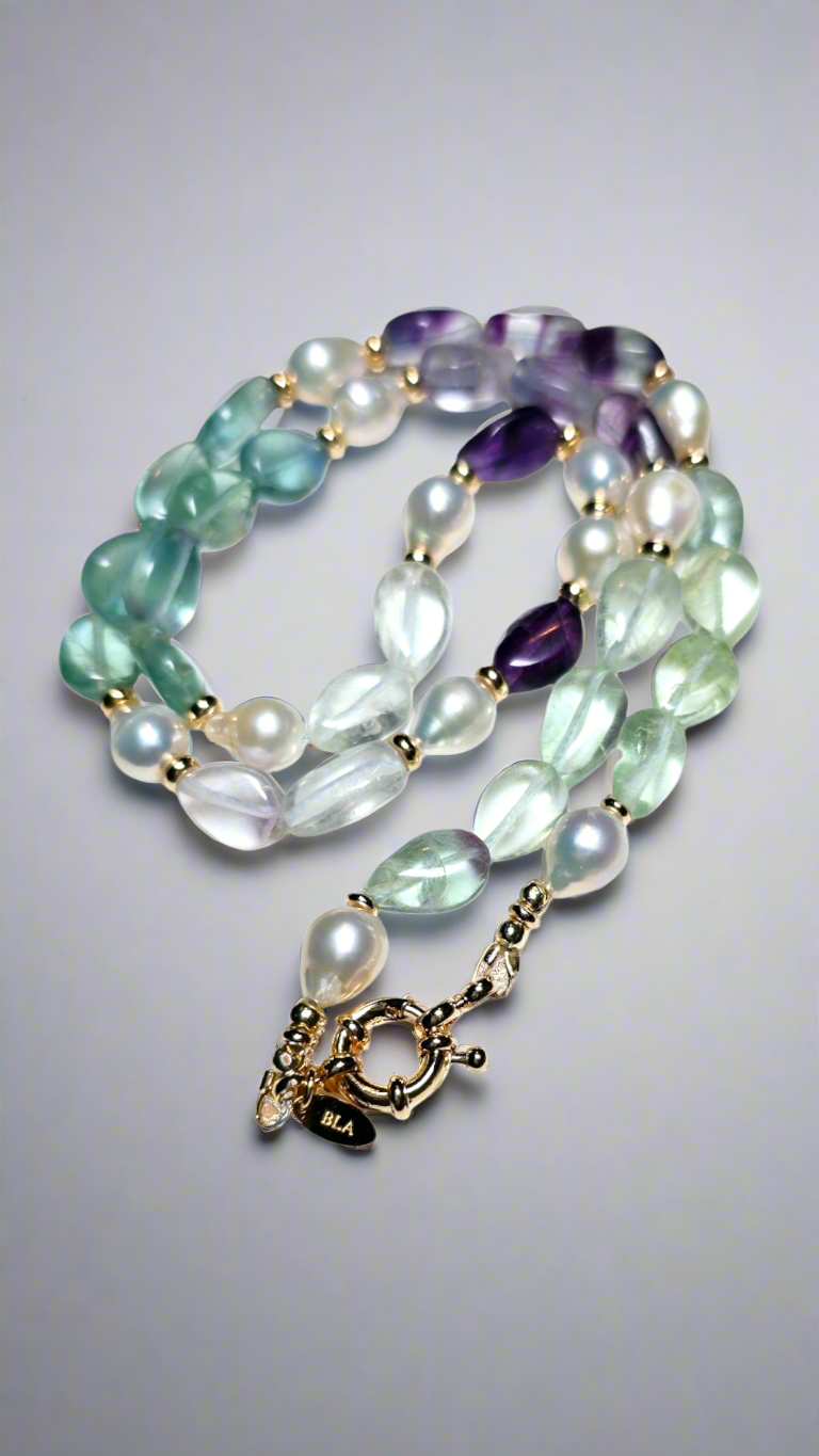 Florite & Pearl Necklace
