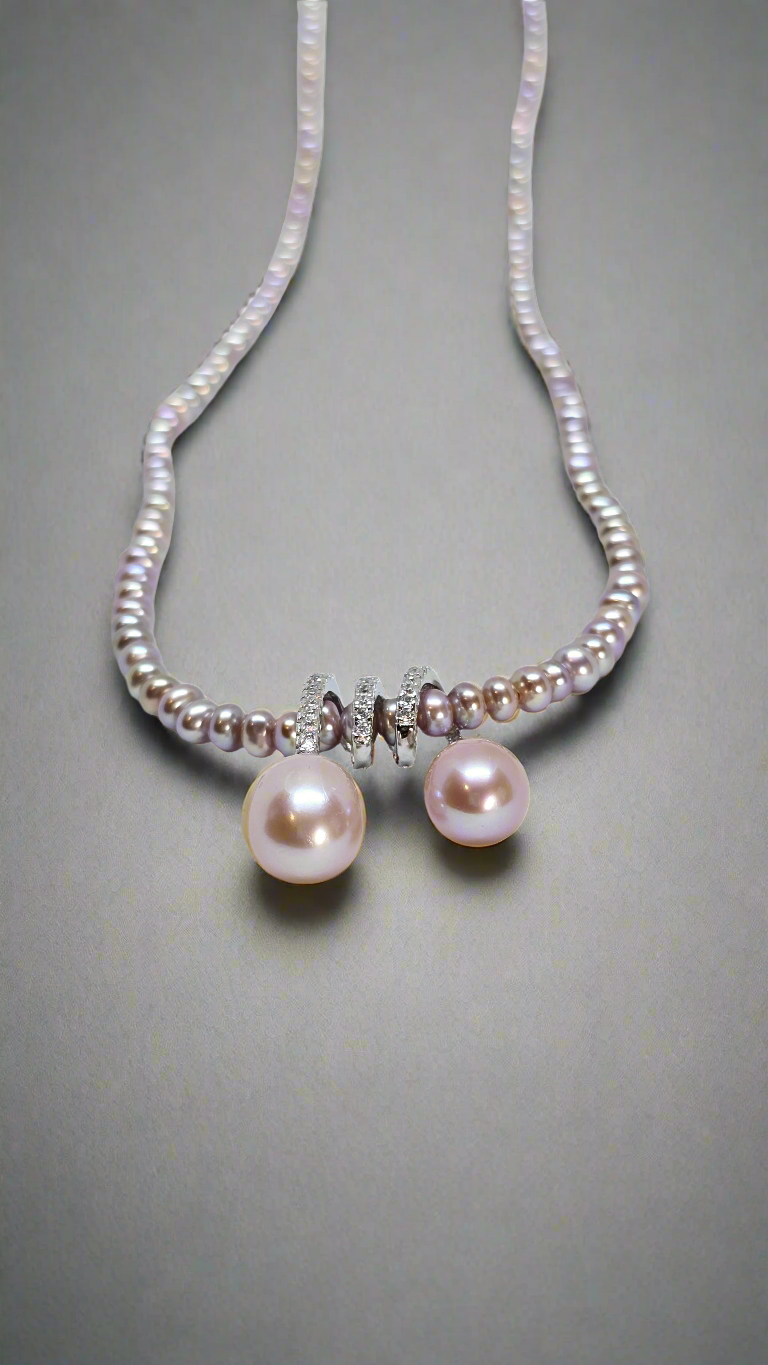 Swirl Pearl Pendant Necklace