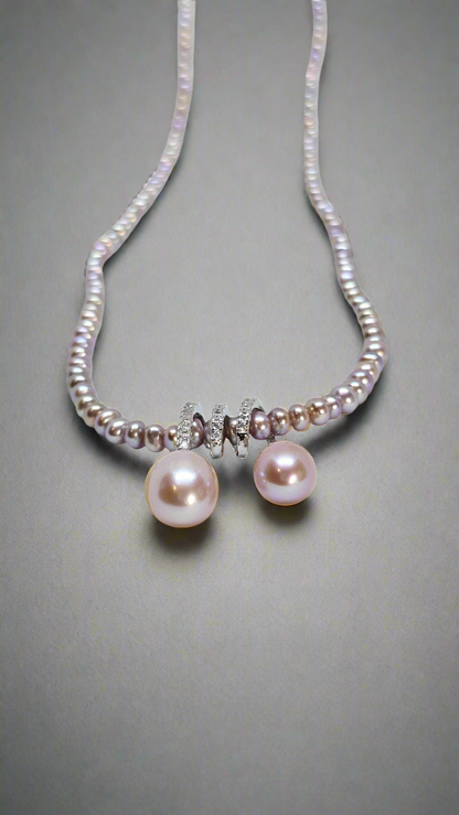Swirl Pearl Pendant Necklace