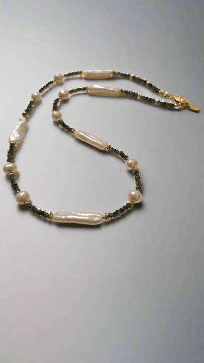 Labradorite & Pearl Necklace