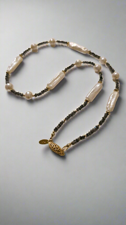 Labradorite & Pearl Necklace
