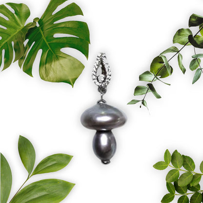 Handmade Pearl Mushroom Pendant