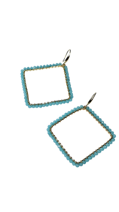 Triangle Chalcedony Earrings