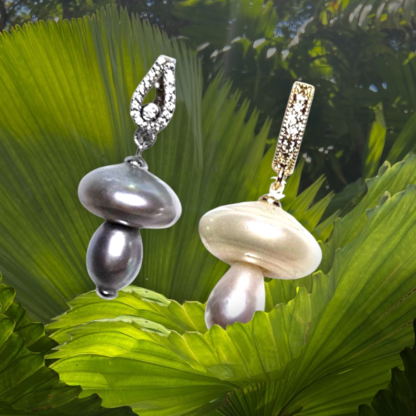 Handmade Pearl Mushroom Pendant