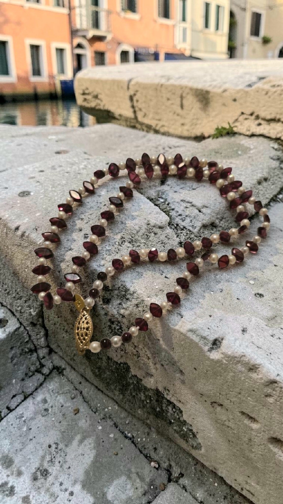 Genuine Garnet & Freshwater Pearls