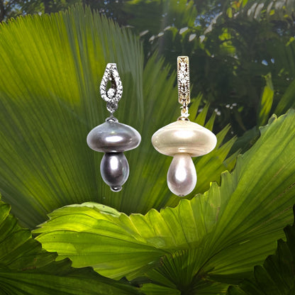 Handmade Pearl Mushroom Pendant