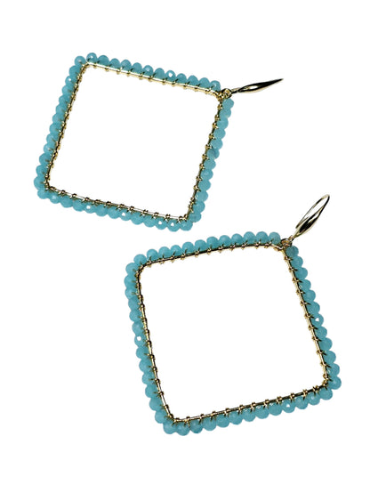 Triangle Chalcedony Earrings