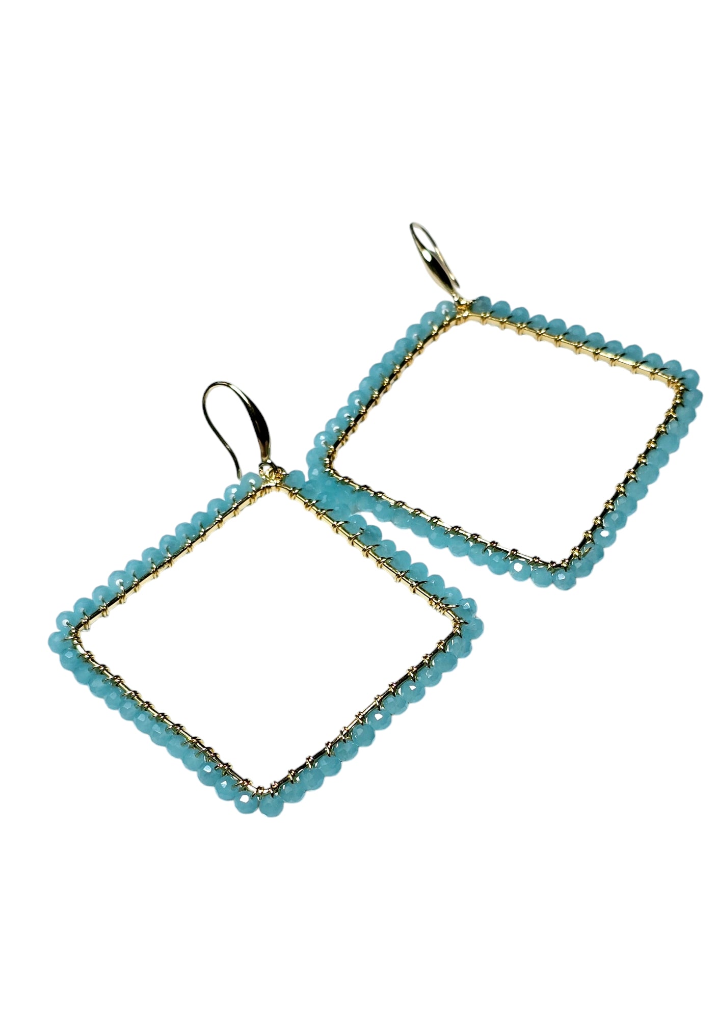 Triangle Chalcedony Earrings