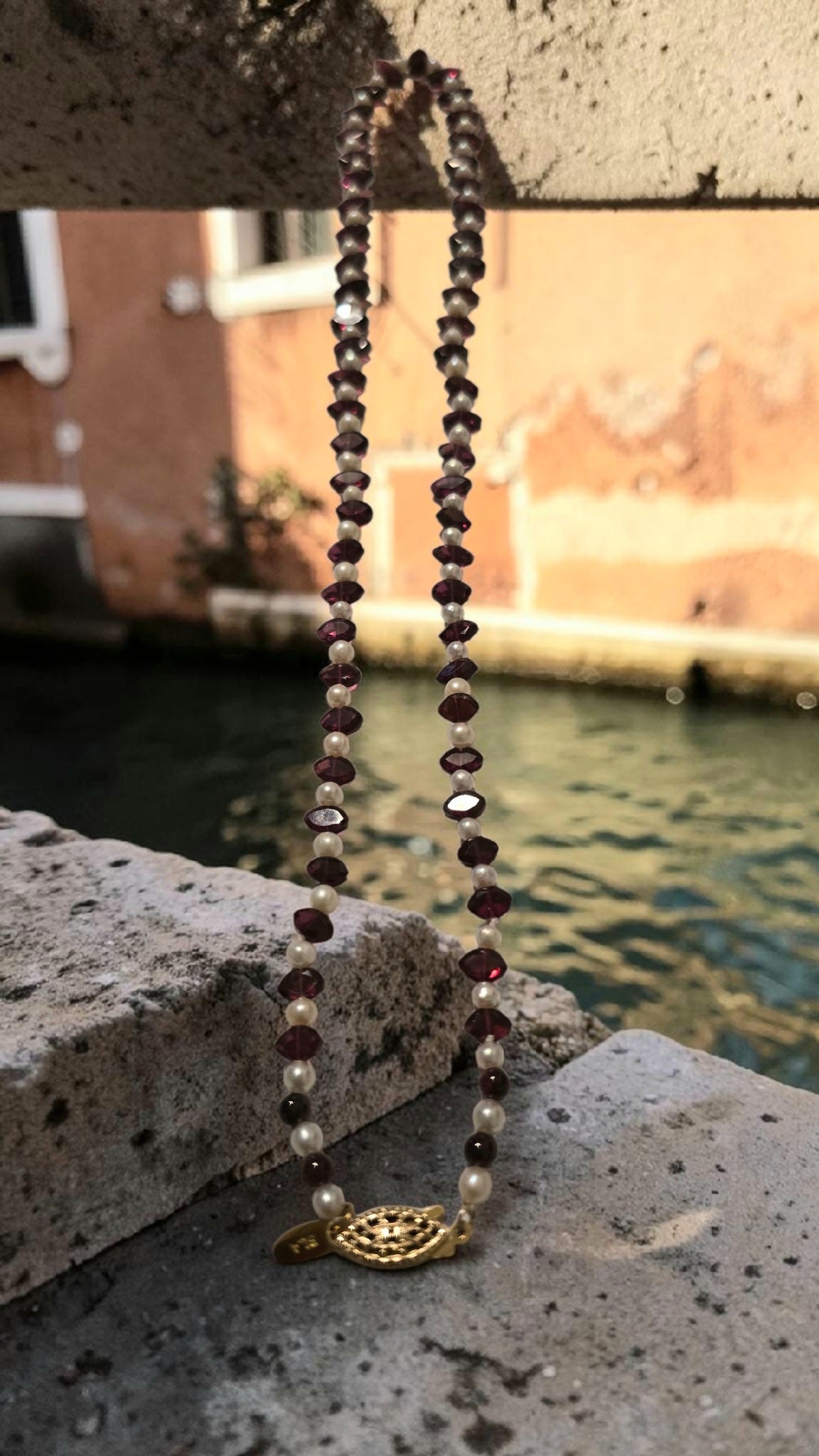 Genuine Garnet & Freshwater Pearls